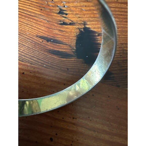 Vintage Monet Gold Tone Bangle Bracelet Textured 8.5” Circumference - Picture 13 of 16